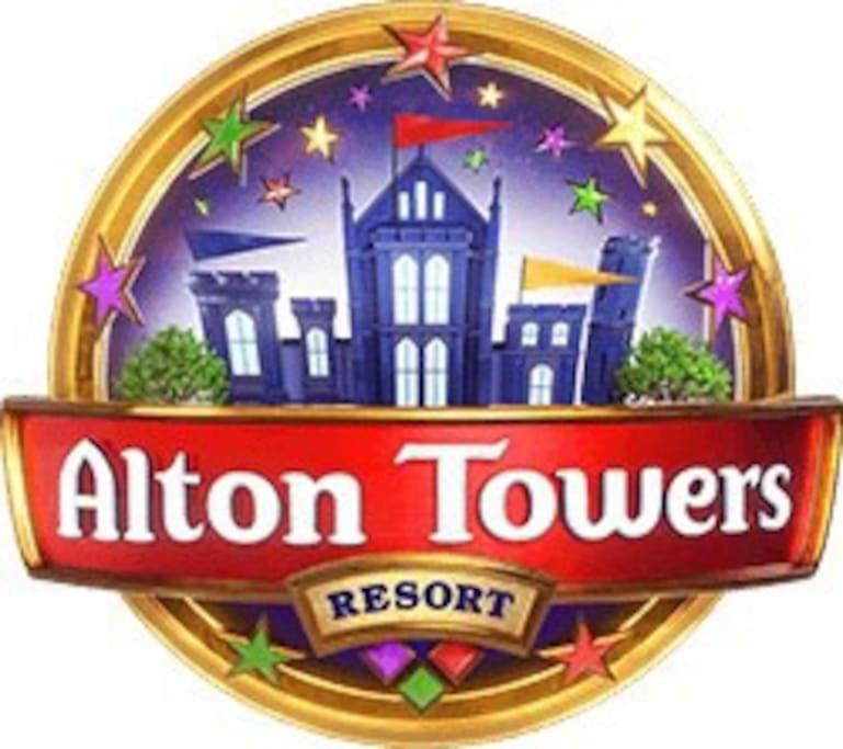 a button with a picture of an onion tower at Beautiful Village Cottage 5 mins to Alton Towers in Alton