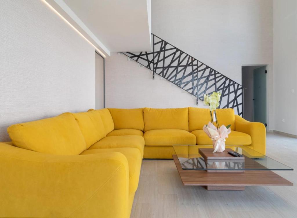 Prostor za sedenje u objektu Seaview Villa with pool-Vanja