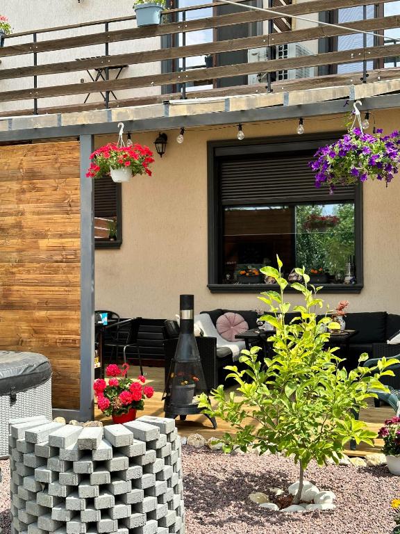 Zahrada ubytování Casa Veseliei