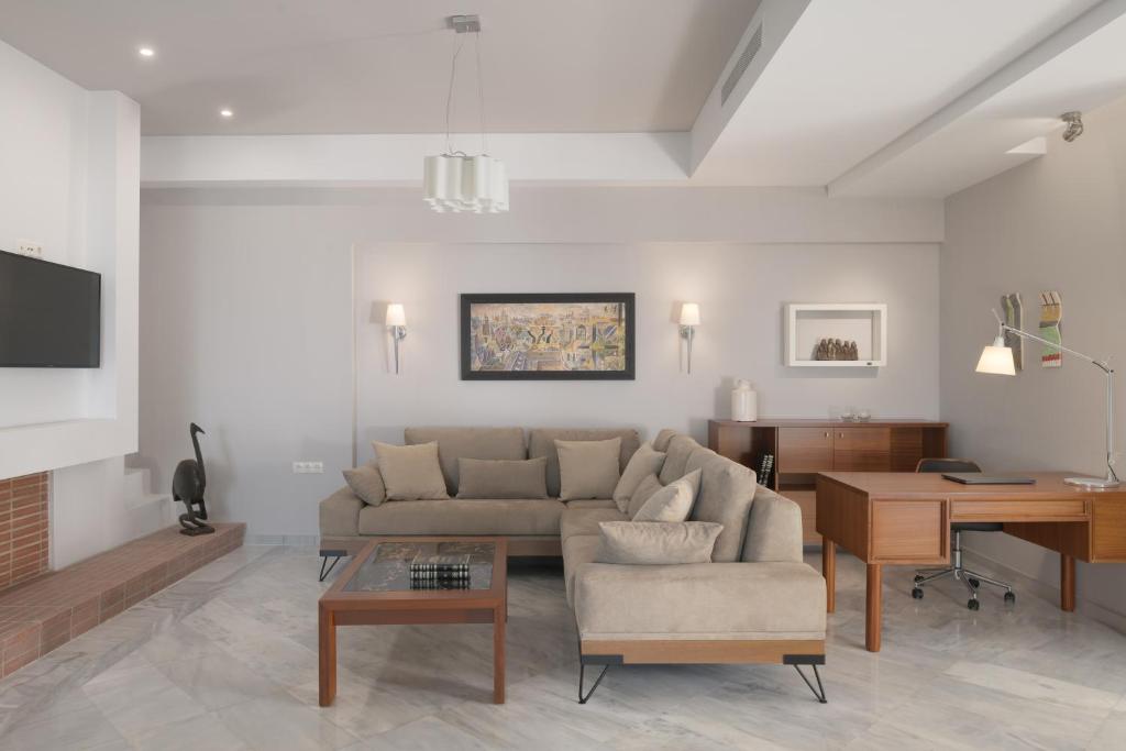Posezení v ubytování Macaris Suites & Spa