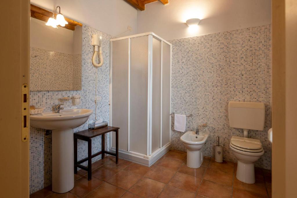 Koupelna v ubytování Hotel Airone