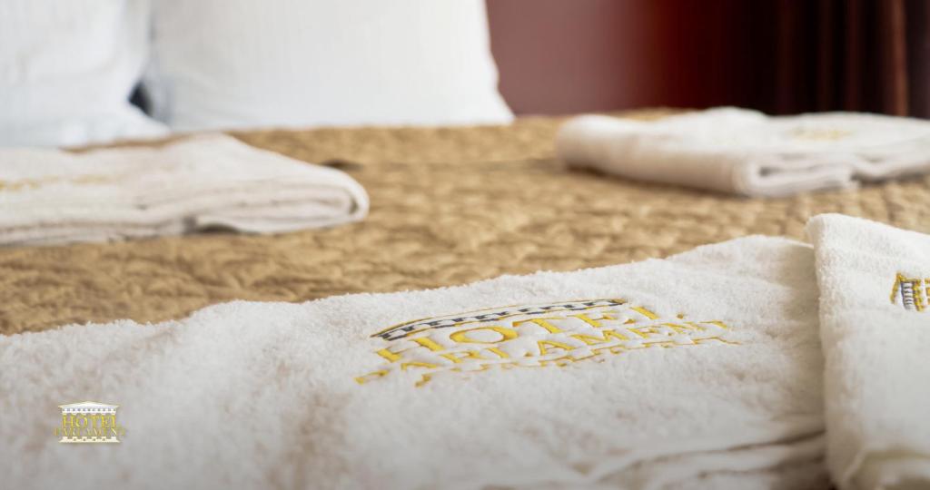 Postel nebo postele na pokoji v ubytování Hotel Parlament