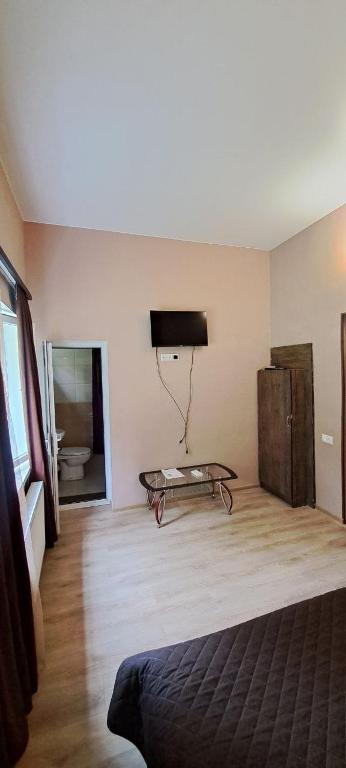 TV a/nebo společenská místnost v ubytování RiverSide Hostel Borjomi