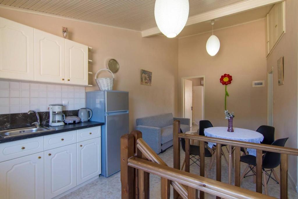 Kuchyň nebo kuchyňský kout v ubytování Paxos In Square (Apartment Amfitriti)