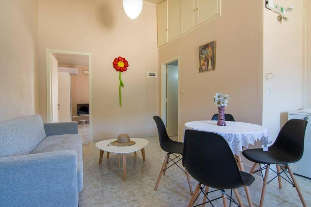 Posezení v ubytování Paxos In Square (Apartment Amfitriti)