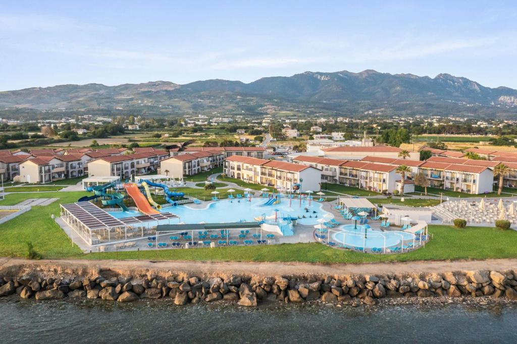 an aerial view of the water park at a resort at Labranda Marine Aquapark in Tigaki