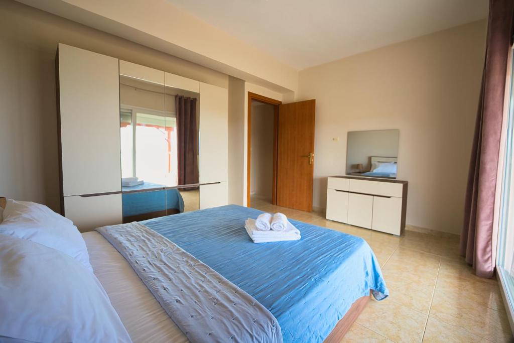 Posteľ alebo postele v izbe v ubytovaní Anelia Villas Sea View