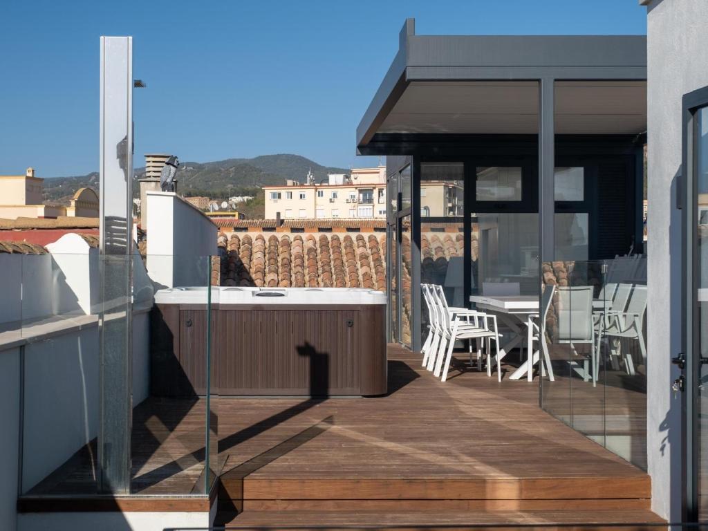 Balkon lub taras w obiekcie INMálaga Penthouse Plaza De La Merced