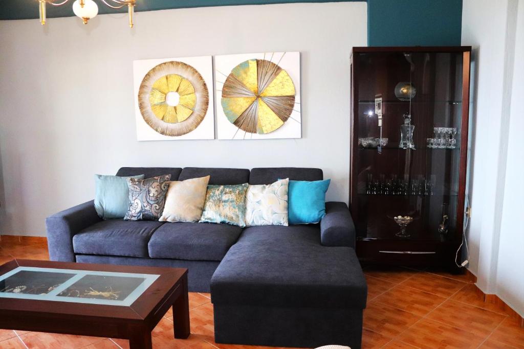 Χώρος καθιστικού στο evaggelie apartment
