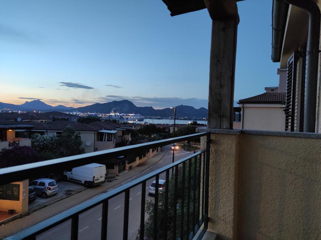 a view of a city from a balcony at Vista Mare Olbia in Olbia