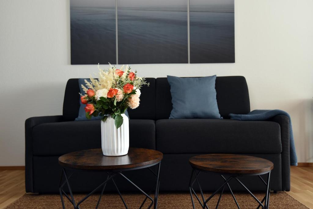 Posezení v ubytování InHomeVision Neubau, Design, Balkon, Barrierefrei, WLAN