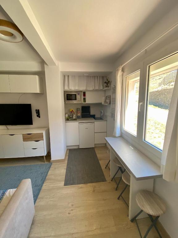 Kuchyň nebo kuchyňský kout v ubytování SAINT MORITZ PREMIUM