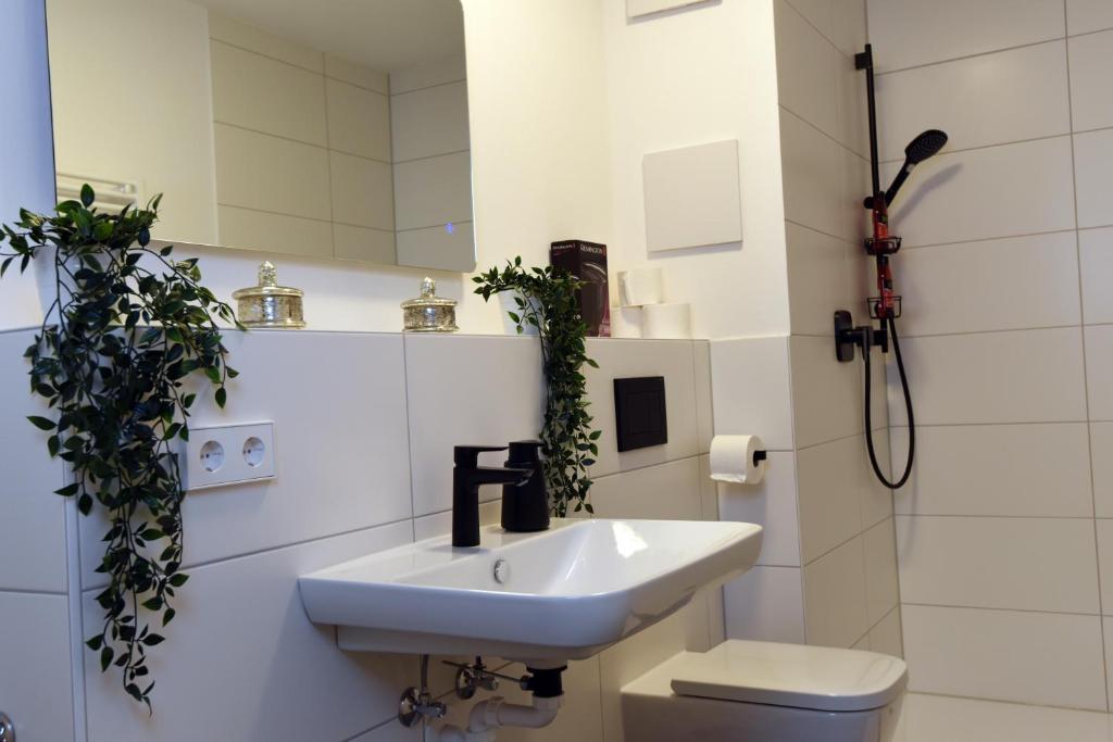 Koupelna v ubytování InHomeVision Neubau, Design, Balkon, Barrierefrei, WLAN