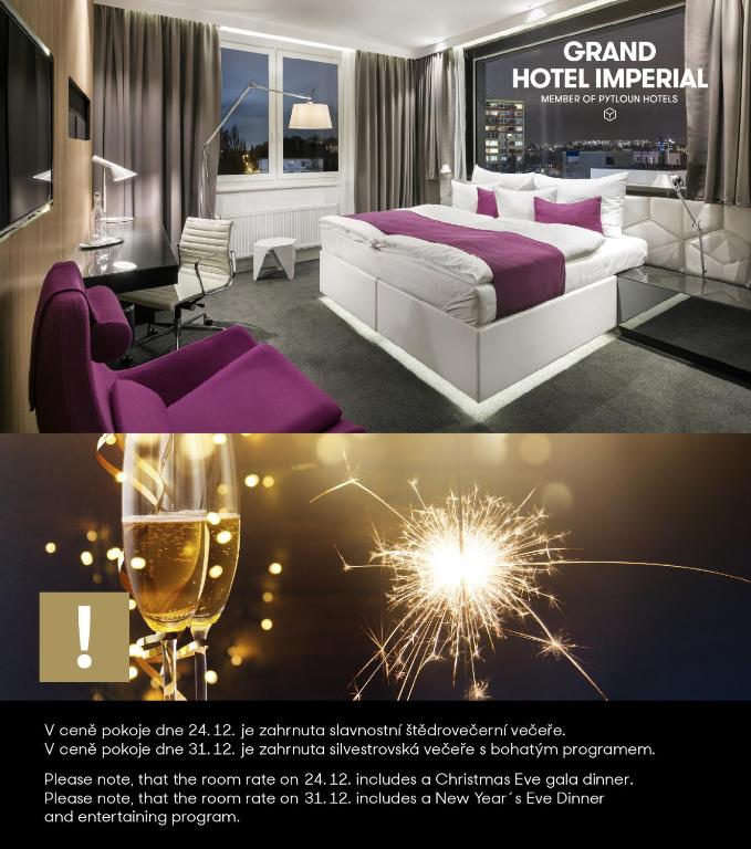 Postel nebo postele na pokoji v ubytování Pytloun Grand Hotel Imperial