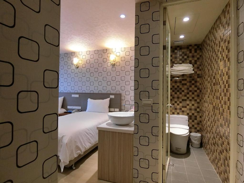 Koupelna v ubytování Taiwan Seven Days Boutique Hotel