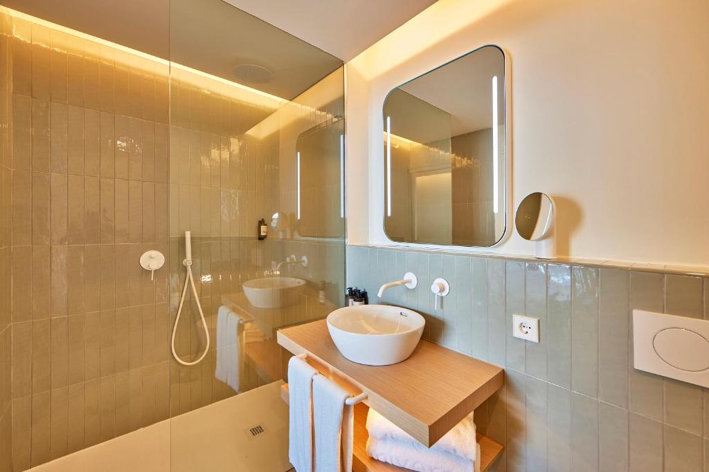 Koupelna v ubytování Universal Hotel Aquamarin