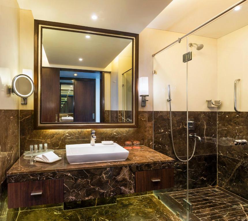 Koupelna v ubytování Le Meridien Nagpur