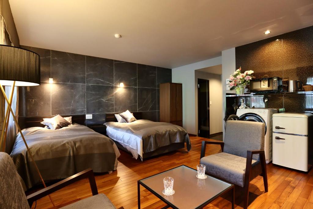 Kuchyň nebo kuchyňský kout v ubytování Hakuba Park Hotel