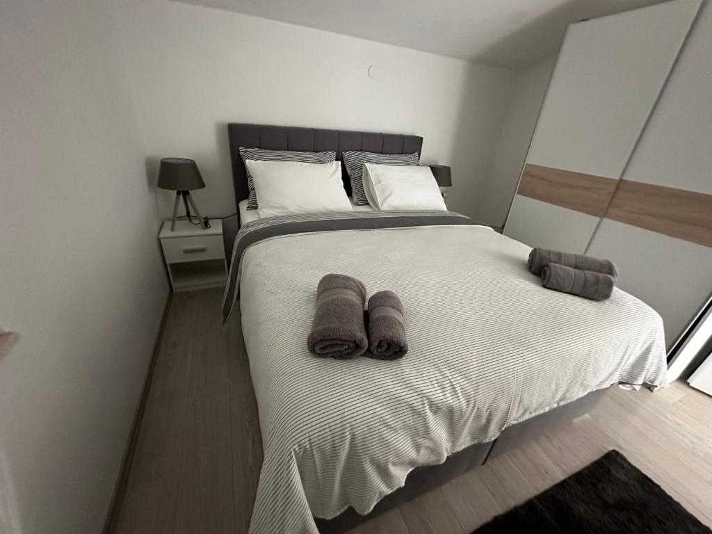 Postel nebo postele na pokoji v ubytování Villa Lorenta Apartments