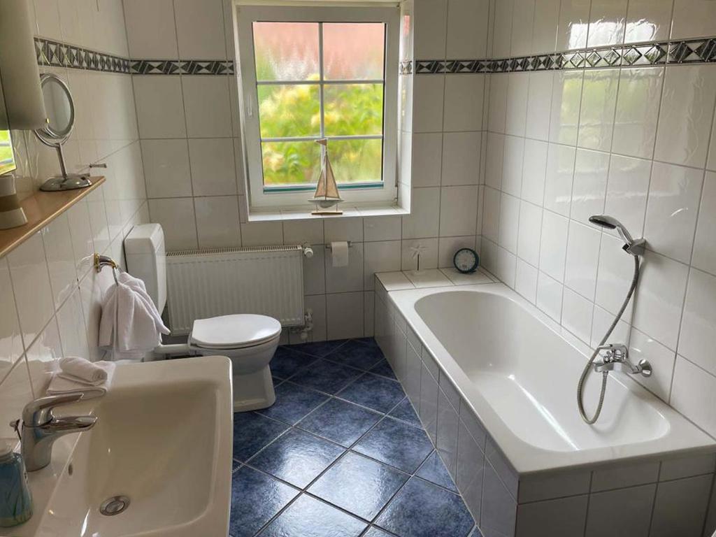 Koupelna v ubytování Pension Lotsenhaus