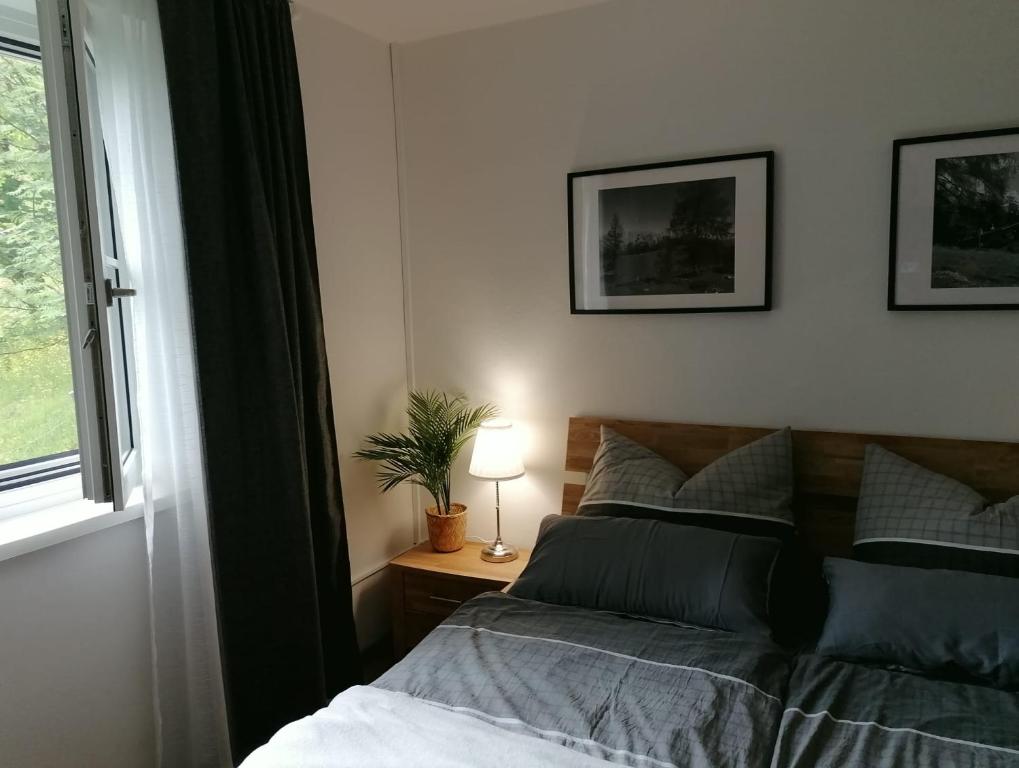 Postel nebo postele na pokoji v ubytování Ferienhaus Tauernblick