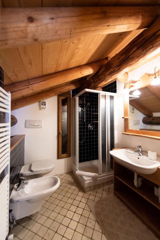Kúpeľňa v ubytovaní Apartment Chalet Baita Tabià Dolomites by Interhome