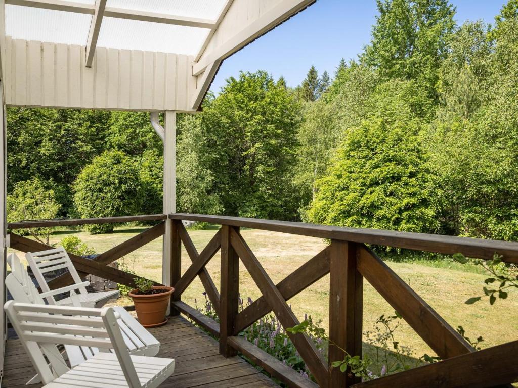 Balkón nebo terasa v ubytování Holiday Home Vänneböke by Interhome