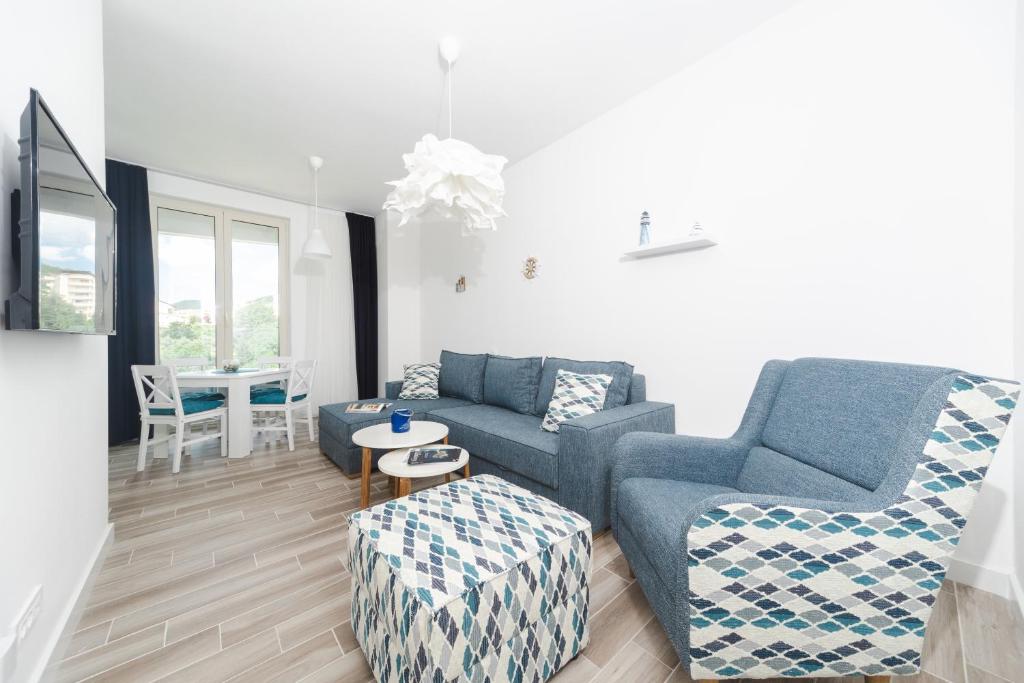 Posezení v ubytování La barca apartments