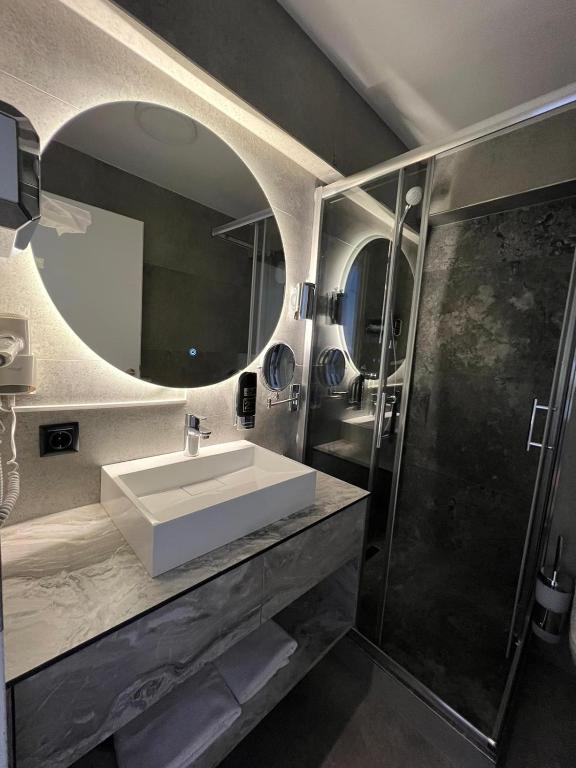Koupelna v ubytování Hotel Harmshof Bispingen