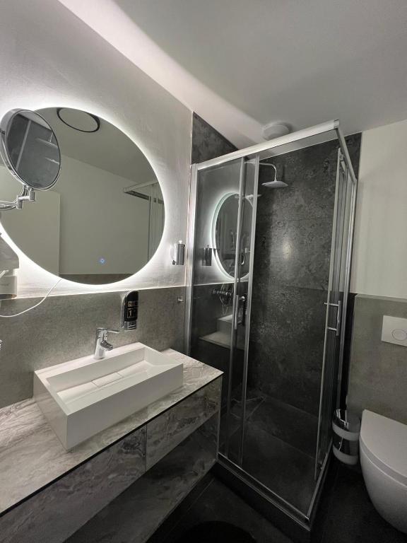 Koupelna v ubytování Hotel Harmshof Bispingen