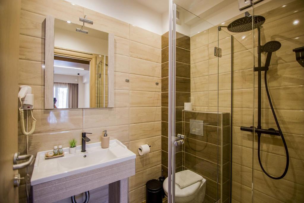 Koupelna v ubytování Kasta Beach Hotel