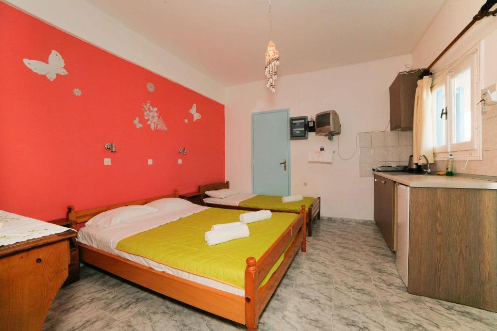 Postel nebo postele na pokoji v ubytování Mira Mare Studios