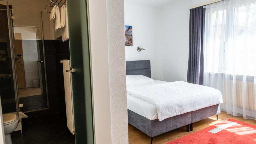 Postel nebo postele na pokoji v ubytování Hotel Europe Brig