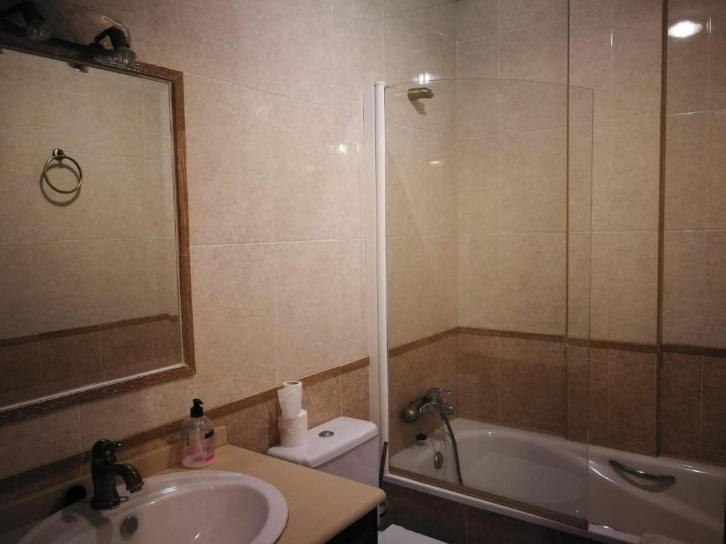 Koupelna v ubytování Casa Rural La Malena