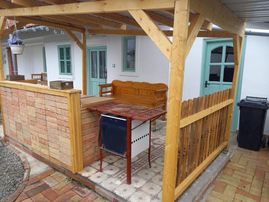 Balkón nebo terasa v ubytování Idill Cottage Vendégház