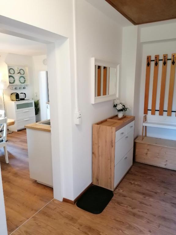 Kuchyň nebo kuchyňský kout v ubytování Ferienhaus Tauernblick