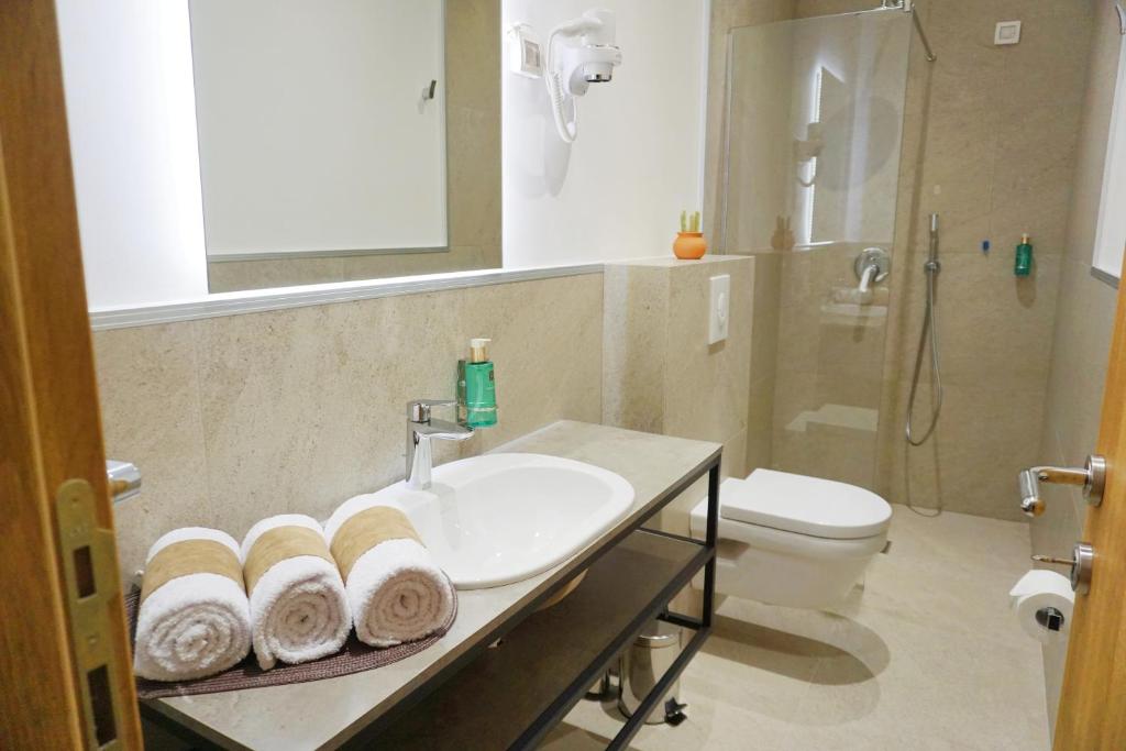 Koupelna v ubytování Hotel Credo