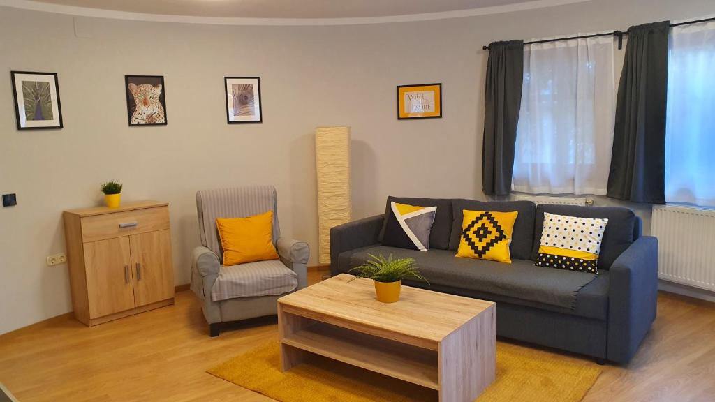 Posezení v ubytování Danubia Apartman