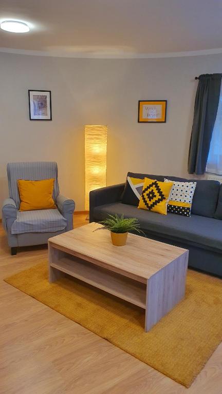 Posezení v ubytování Danubia Apartman