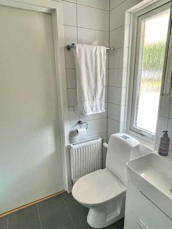 Koupelna v ubytování Seaside Home with Stunning Views Overlooking Blekinge Archipelago