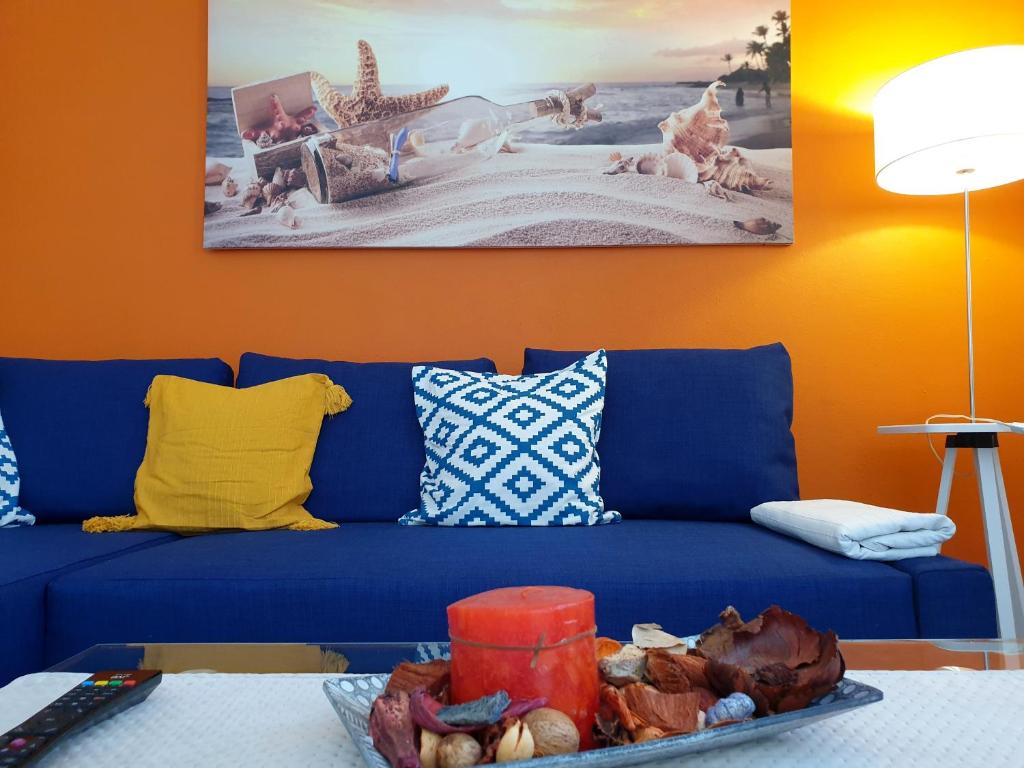 Posezení v ubytování Aloe house Lakithra