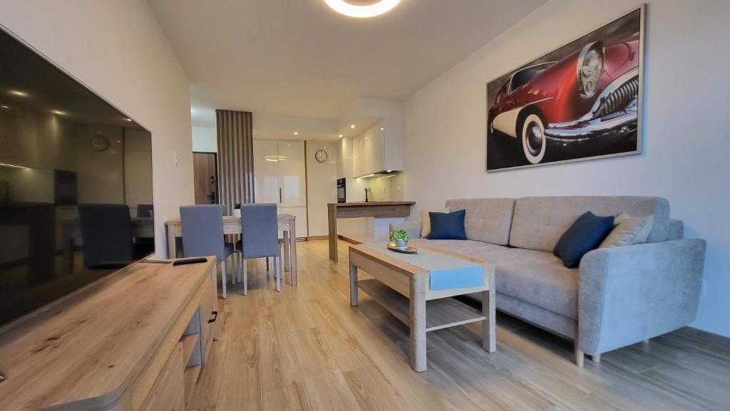 Χώρος καθιστικού στο Bright & Comfy - Baltea Apartments