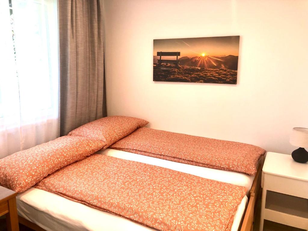 Postel nebo postele na pokoji v ubytování Apartment Deluxe with Garden Rapperswil-Jona
