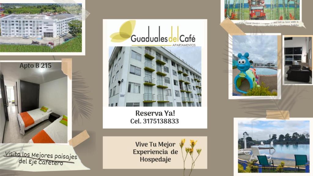 a collage of pictures of hotels and apartments at APARTAMENTO TURISTICO PARQUE DEL CAFÉ -Precio Inigualable- in Montenegro
