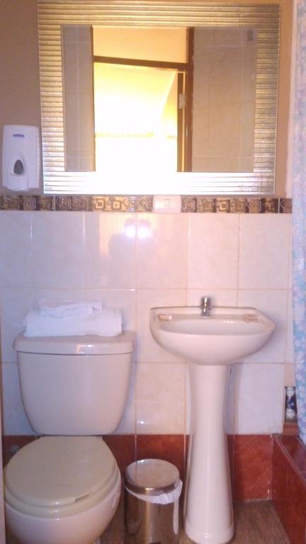 Koupelna v ubytování Hospedaje Oasis