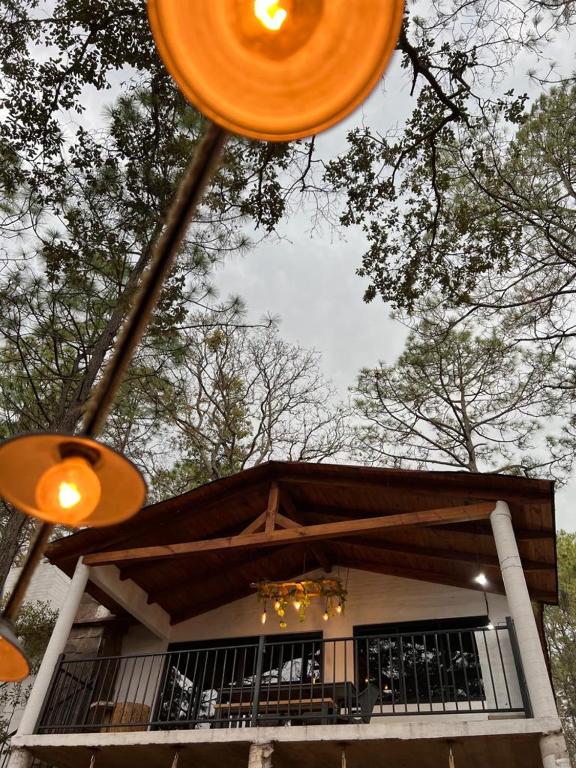 Balkón nebo terasa v ubytování Cabaña El Encanto