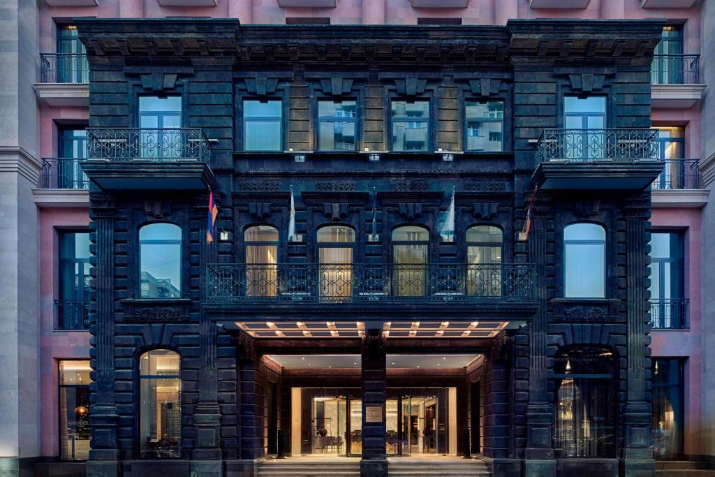 a facade of a building with a balcony at The Alexander, a Luxury Collection Hotel, Yerevan in Yerevan