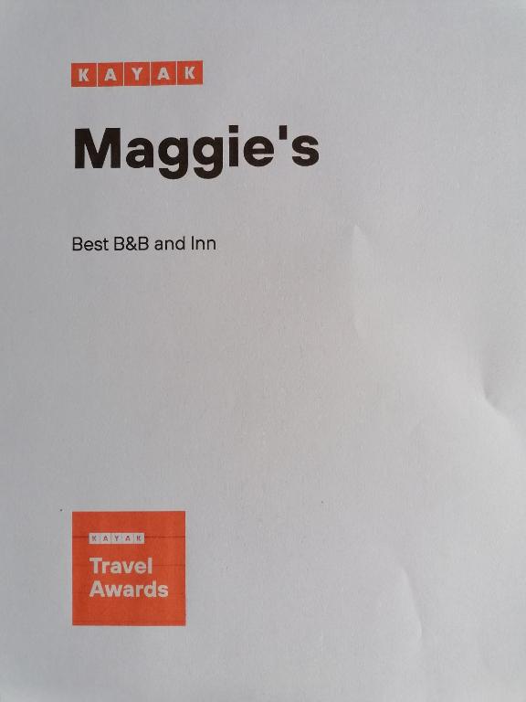 Certifikát, hodnocení, plakát nebo jiný dokument vystavený v ubytování Maggie's