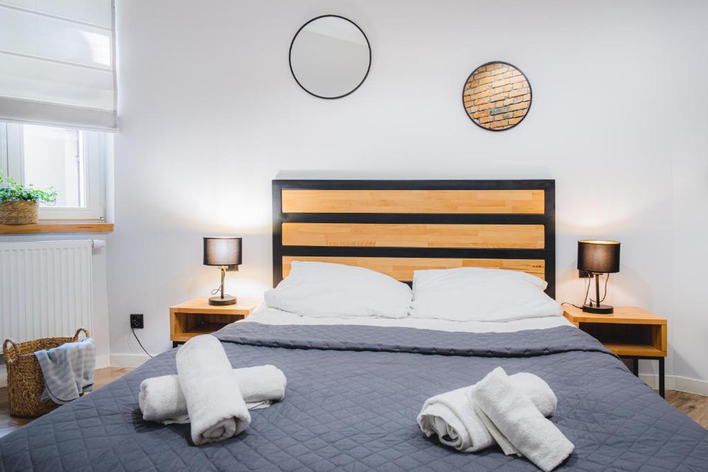 Posteľ alebo postele v izbe v ubytovaní Modern Apartments Toruń 4 Stare Miasto-Centrum