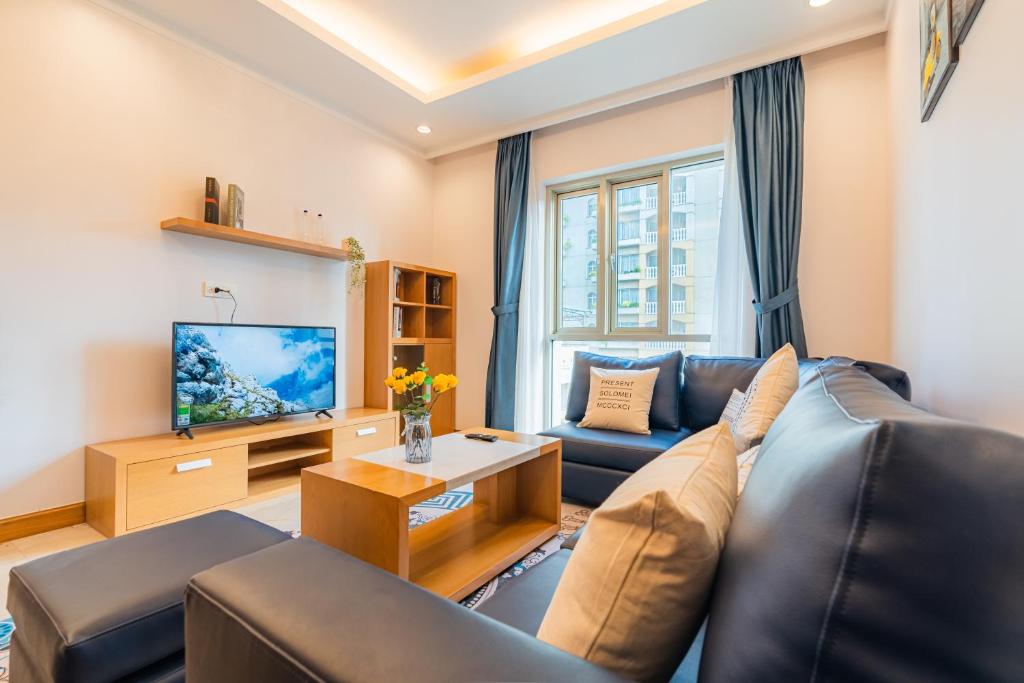 Posezení v ubytování Sai Gon Pavillon Bà Huyện Thanh Quan Quận 3